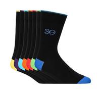 Crosshatch Mens Farrago Socks (Pack of 7) (One Size) (Black/Multicoloured)