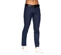 Crosshatch Mens Farrowed Stretch Jeans - Raw Wash - Raw Wash - 32S - 98% Cotton/2% Elastane