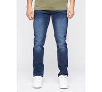 Crosshatch Mens Farrowed Stretch Jeans (Dark Wash) - Navy/Blue - Size 30 Short