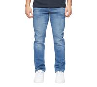Crosshatch Mens Farrowed Stretch Jeans (Stone Wash) - Navy/Blue - Size 30 Short