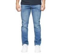 Crosshatch Mens Farrowed Stretch Jeans - Stone Wash - Stone Wash - 40S - 98% Cotton/2% Elastane