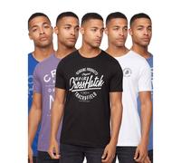 Crosshatch Mens Flomax Assorted Designs T-Shirt (Pack of 5) BG183
