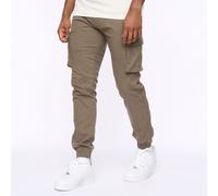 Crosshatch Mens Frentons Cargo Pants in Green Cotton - Size 34W/32L