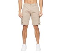 Crosshatch Mens Frentons Cargo Shorts - Stone - 32R - Stone - 98% Cotton/2% Elastane