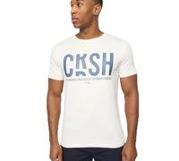 Crosshatch Mens Graphic and Plain Crew Neck Tee T-Shirt Short Sleeve Top by JEANBASE Off-White S