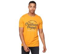 Crosshatch Mens Graphic and Plain Crew Neck Tee T-Shirt Short Sleeve Top by JEANBASE Yellow XL
