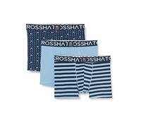 Crosshatch Men's Gridline Boxer Shorts, Denim Blue, L UK