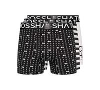 Crosshatch Men's Gridline Boxer Shorts, Grey Marl, M UK