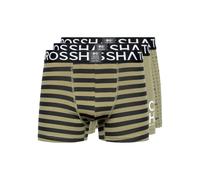 Crosshatch Mens Gridline Boxer Shorts (Pack of 3)S Green BG295