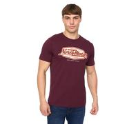 Crosshatch Mens Hellmere T-Shirt (Rum Raisin) - Purple Cotton - Size Large