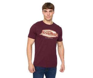 Crosshatch Mens Hellmere T-Shirt (Rum Raisin) - Purple Cotton - Size Small