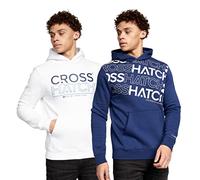 Crosshatch - Mens 'HENSAL' Everyday Essential Multipacks - 2 Pack Hoodies (S, Navy/White)