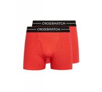 Crosshatch Mens Hexter Boxer Shorts (Pack Of 2) (Red) - Size Medium