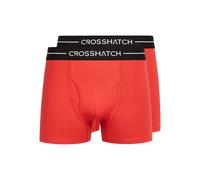 Crosshatch - Mens 'HEXTER' Everyday Essential Multipack Boxer Shorts - 2 Pack - Red - L