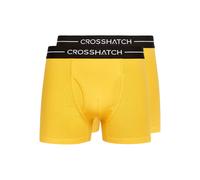 Crosshatch - Mens 'HEXTER' Everyday Essential Multipack Boxer Shorts - 2 Pack - Yellow - L