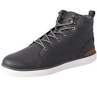 Crosshatch Mens High Top Flat Trainers Lace up Ankle Boots Shoes Grey, 9 UK