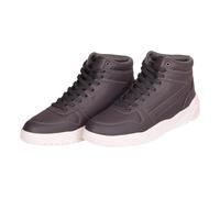 Crosshatch Mens High Top Plain Trainers Shoes Lace Up High Tops Ankle Boots with White Outer Sole Grey 8