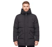 Crosshatch Men's Hooded Quilted Padded Jacket, Winter Coat | Men's taupe quilted padded jacket with hood, zip pockets, inner pocket and elasticated cuffs for comfortable everyday warmth.