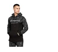 Crosshatch Men's Hoodie Pullover Sweatshirt - Sustainable Cotton & Recycled Polyester - Casual Hooded Top, Black L