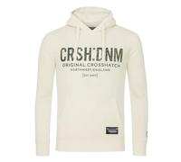 Crosshatch Men's Hoody Camo Pullover Hooded Fleece Camoflauge Jumper Sweatshirt with Drawstrings in Premium Fabrics Off White L