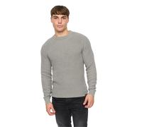 Crosshatch Mens Jampster Knitted Crew Neck Sweatshirt (Grey) Cotton - Size X-Large