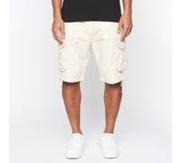 Crosshatch Mens Jamstar Cargo Shorts in Stone Cotton - Size 30 inch