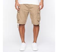 Crosshatch Mens Jamstar Cargo Shorts in Tan Cotton - Size 34 inch