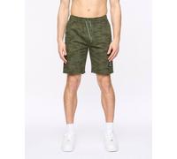 Crosshatch Men's Janscore Elastic Waist Cargo Shorts in Dark Olive | Size: Large Crosshatch Dark Olive L