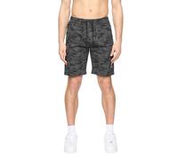 Crosshatch Mens Janscore Elasticated Waist Cargo Shorts (Dark Grey) Cotton - Size X-Large