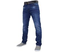 Crosshatch Men's Jeans WAYNE18 Stone Wash 40 Short