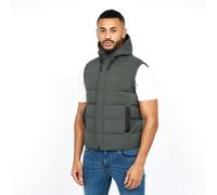 Crosshatch Mens Kampleys Embossed Gilet - Deep Olive - L - Deep Olive - 100% Polyester