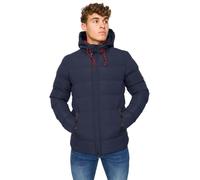 Crosshatch Mens Kampleys Embossed Padded Jacket - Navy - XXL - Navy - 100% Polyester