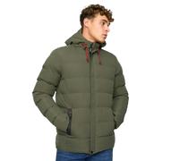 Crosshatch Mens Kampleys Embossed Padded Jacket - Olive - XXL - Olive - 100% Polyester