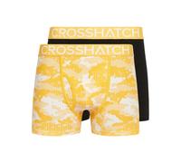 Crosshatch Mens Kamzon Boxer Shorts (Pack of 2) (Yellow) - Size X-Large