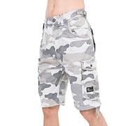 Crosshatch Mens Kanaster Denim Multipocket Cargo Designer Shorts[Jimster 19, Grey,