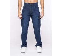 Crosshatch - Men's 'KREMTAP' Cargo Jeans - Dark Wash