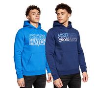 Crosshatch - Mens 'LARMEN' Everyday Essential Multipacks - 2 Pack Hoodies (M, Navy/Blue)