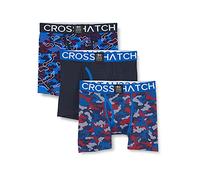 Crosshatch Men's LINAMO Boxer Shorts, Blue, L (Pack of 3)
