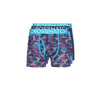 Crosshatch Mens Linamo MVE Open Fly Boxer Shorts (Pack of 3) (Blue) - Size Large