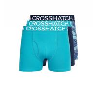 (L, Teal) Crosshatch Mens Lynol Boxer Shorts (Pack of 3)