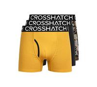 Crosshatch - Mens 'LYNOL' Everyday Essential Multipack Boxer Shorts - 3 Pack - Yellow - L