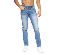 Crosshatch Mens Malcolm Slim Jeans - Light Wash - Light Wash - 38R - 98% Cotton/2% Elastane
