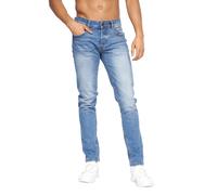 Crosshatch Mens Malcolm Slim Jeans (Light Wash) - Medium Blue - Size 40 Regular