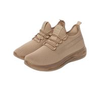 Crosshatch Mens Matfen Flyknit Trainers (Sand) - Size UK 8