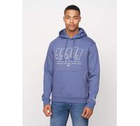 Crosshatch Maxima Contemporary Chic Fashion Designer Pullover Hoodie Mens Blue