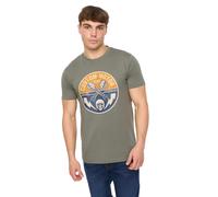 Crosshatch Mens Moules T-Shirt (Olive) Cotton - Size Large