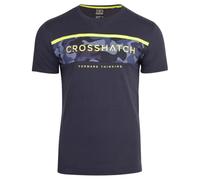 Crosshatch Mens NEOLINE Camo T-Shirt Stylish Camouflage Tee Comfortable & Casual Short Sleeve Crew Neck Top for Men Navy S