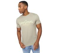 Crosshatch Mens Offaxis T-Shirt (Sage) - Grey Cotton - Size Small