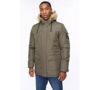 Crosshatch Men's Parkmoore MVE Parka in Dark Olive | Size: XL Crosshatch Dark Olive XL