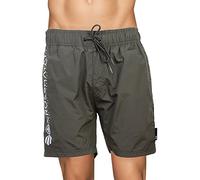 Crosshatch Men's Pedro Swim Trunks, Peat Green, Medium